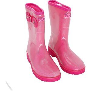 Kenneth Cole Reaction Hot Pink Mid-Calf Rain Boots with Buckle Women's US 7M